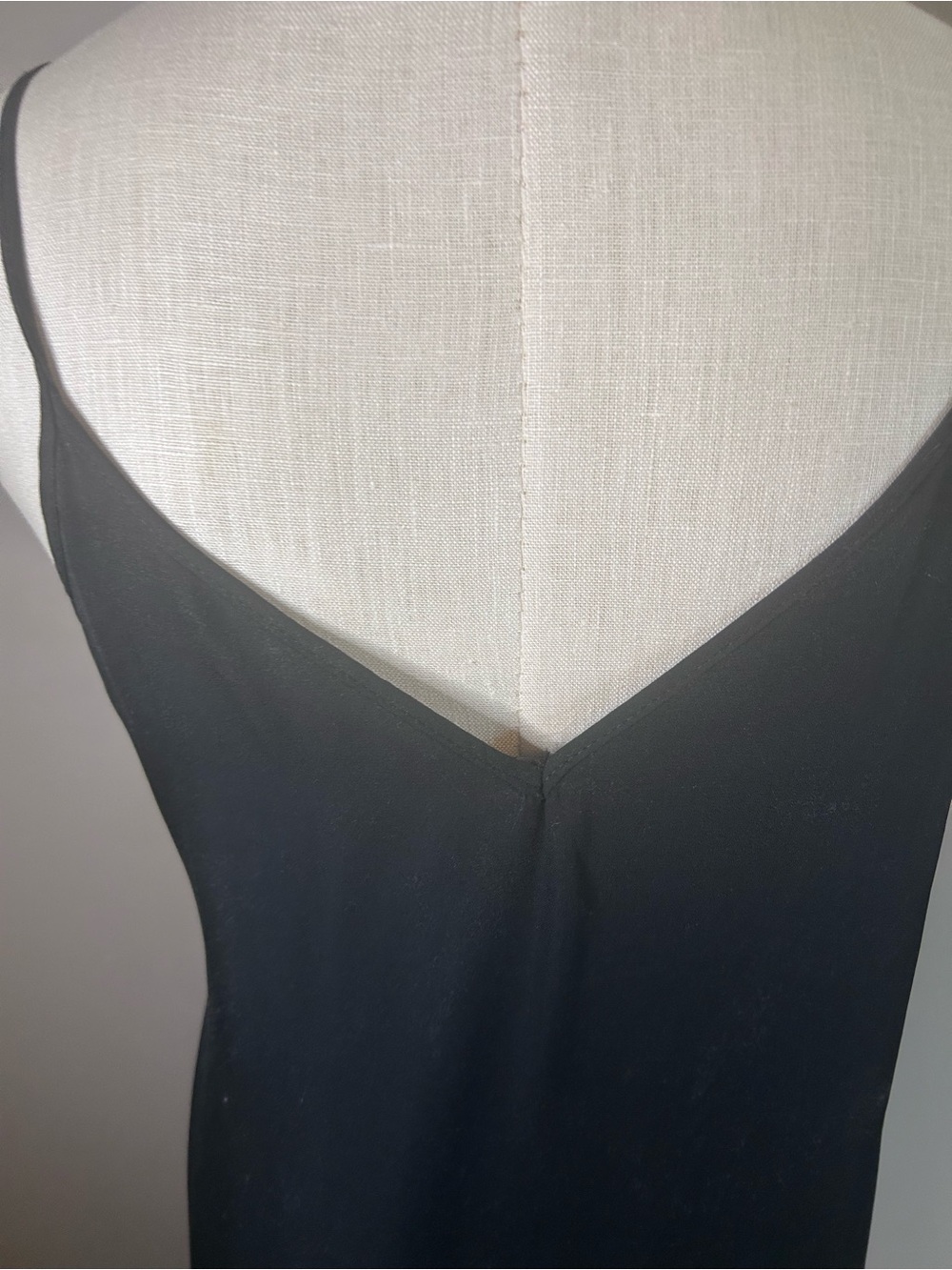 Nasty Gal Black Lace-Trim Satin Slip Dress - Picture 5 of 6